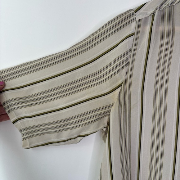ANINE BING Stripes 100% Silk Blouse size XS - Picture 7 of 9